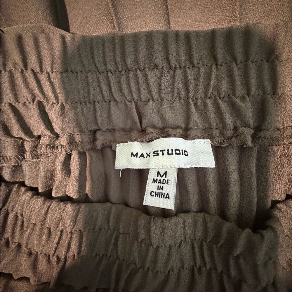 5/$15 - Max Studio Pleated Midi Skirt - Olive/Sage Green - Size M - Picture 7 of 9